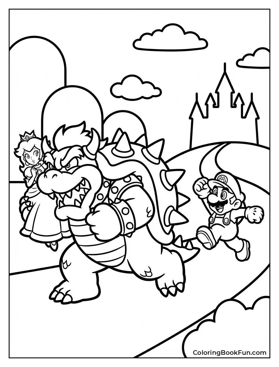 Bowser Carries off Peach