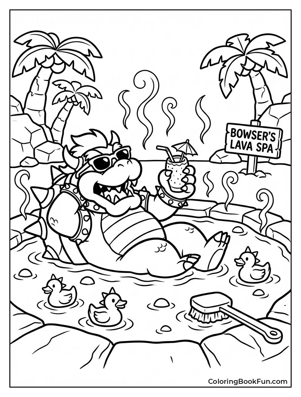 Bowser Bathes in Bubbling Lava