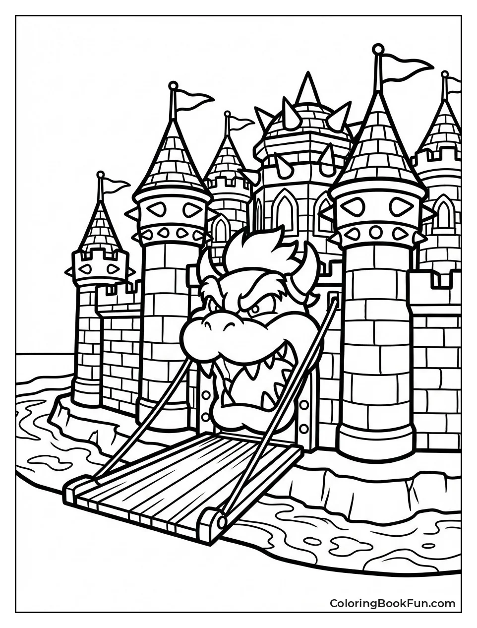 Bowser's Spiked Lava Castle