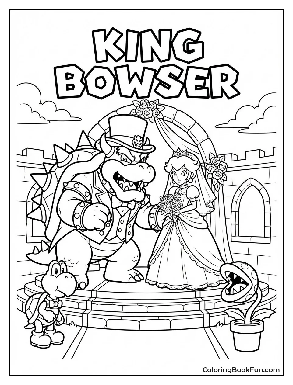 Bowser Weds Peach Happily