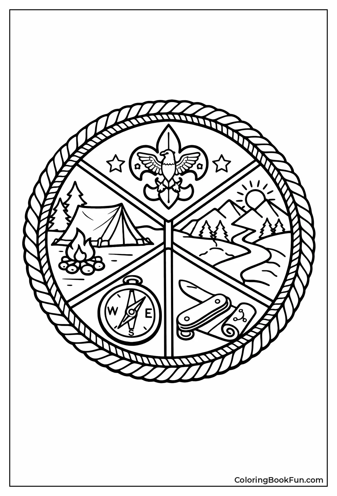 Closeup Detailed Merit Badge