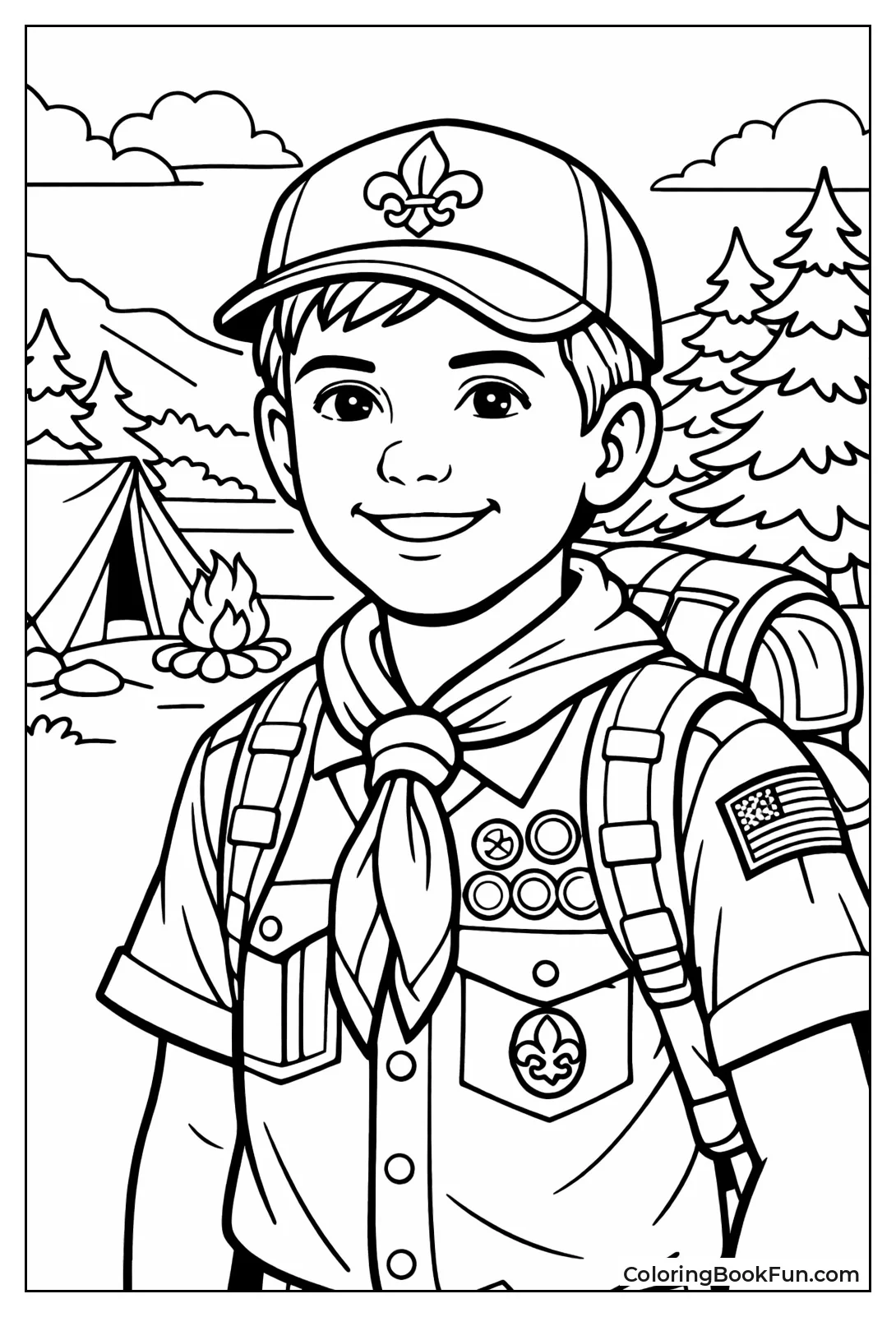 Detailed Scout Portrait in Forest