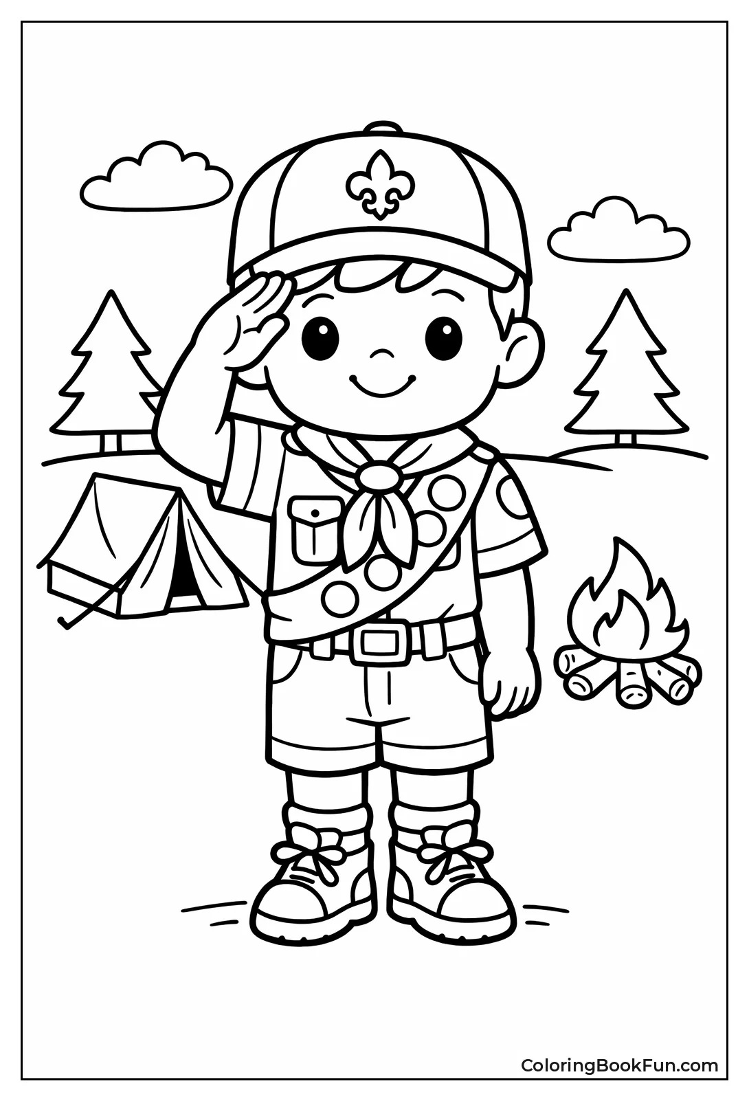 Scout Stands Tall in Uniform