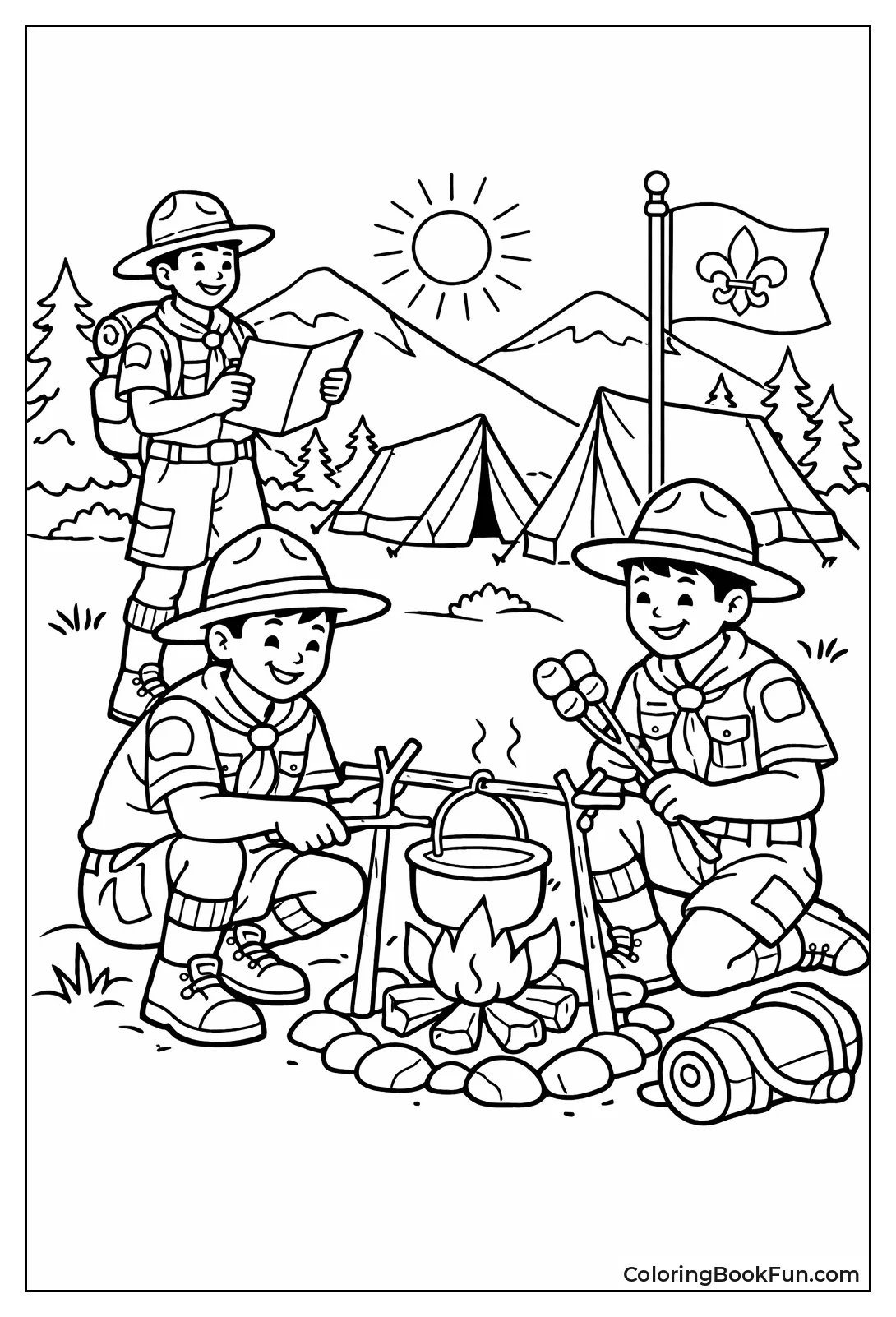 Vintage Scouts Wear Big Hats