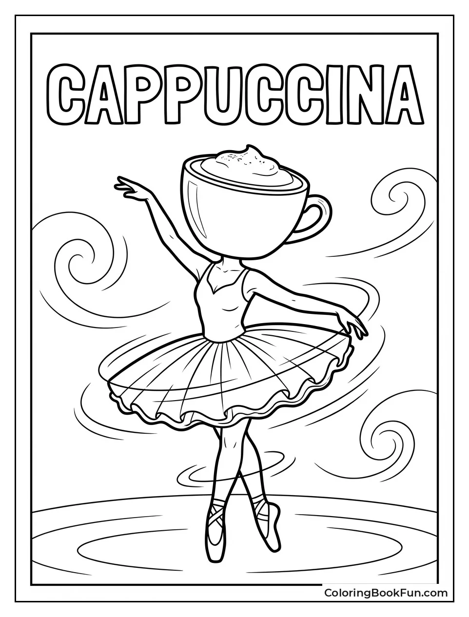 Cappuccina Twirls in Elegant Tutu