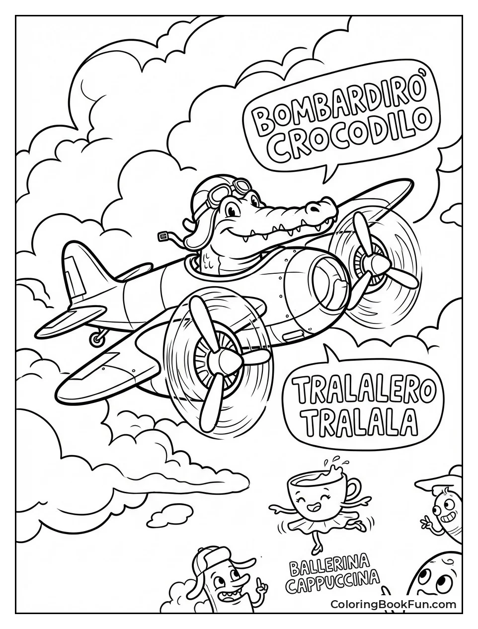 Crocodile Bomber Soars Through Clouds