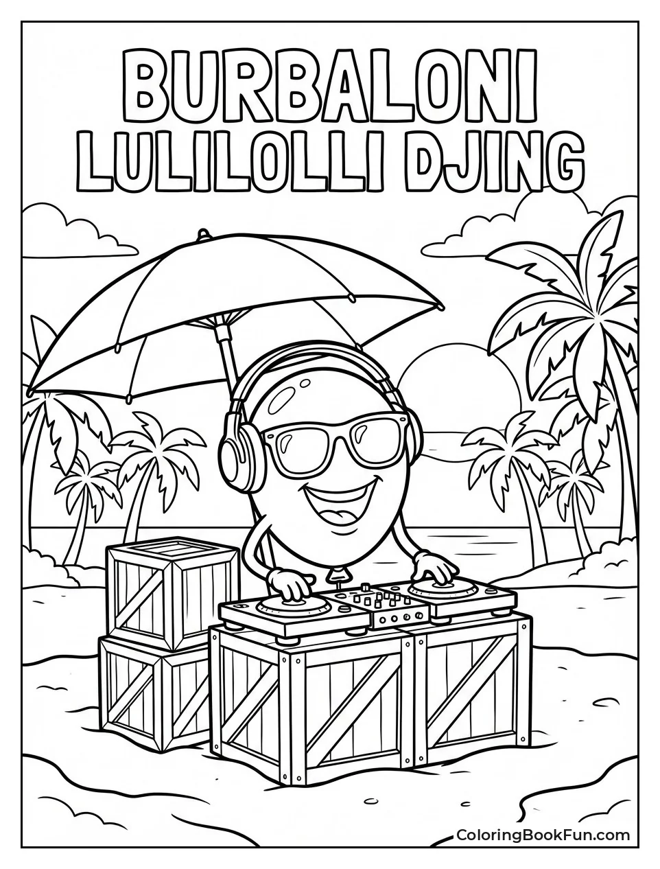 Capybara DJs Tropical Beach Sunset