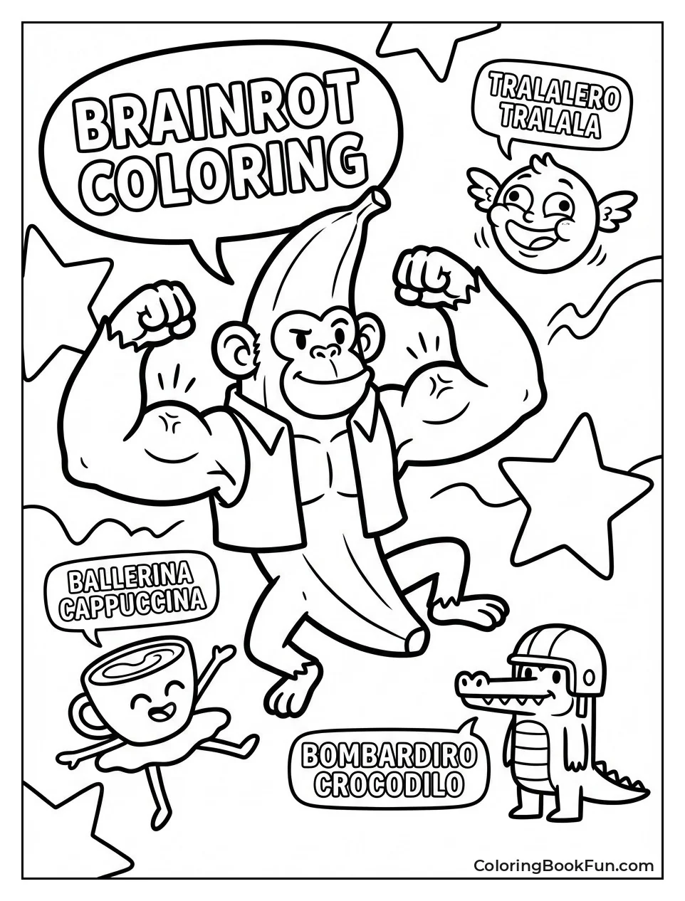 Banana Chimp Flexes Strong Muscles