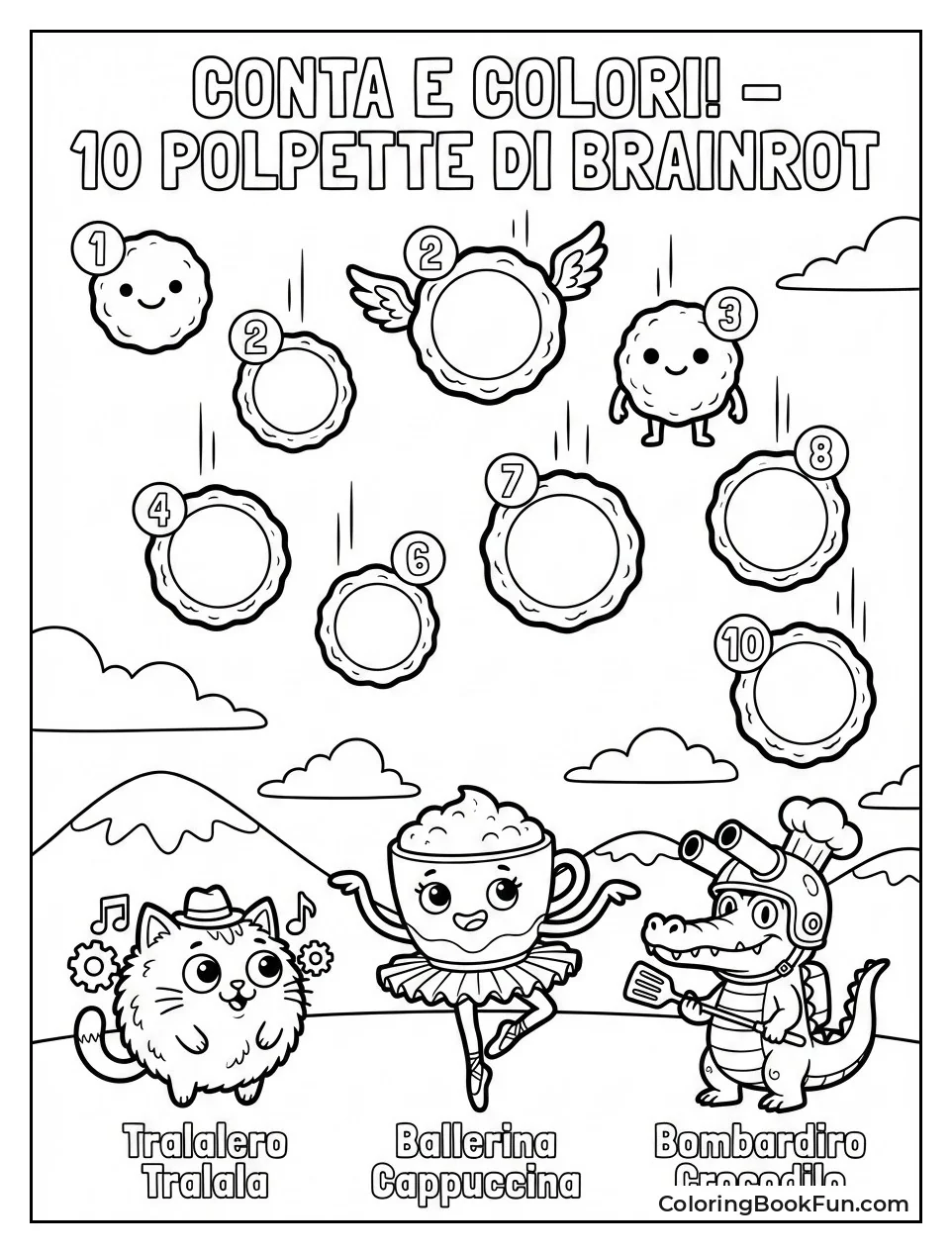 Count Ten Falling Meatballs