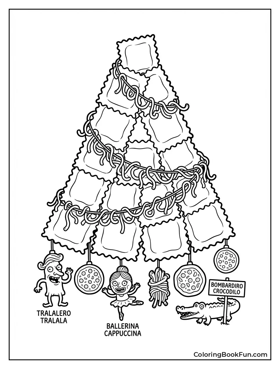 Brainrots Decorate Ravioli Christmas Tree