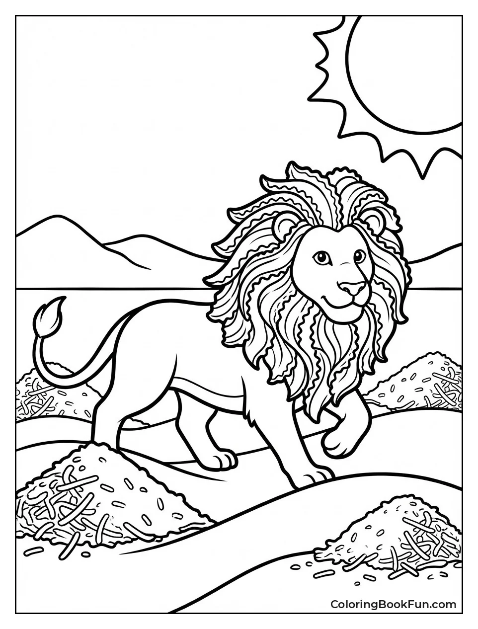 Lasagna Lion Prowls Cheese Dunes