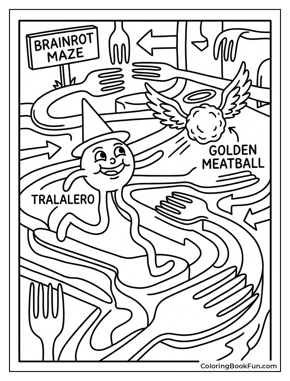 Tralalero Chases Golden Meatball Maze