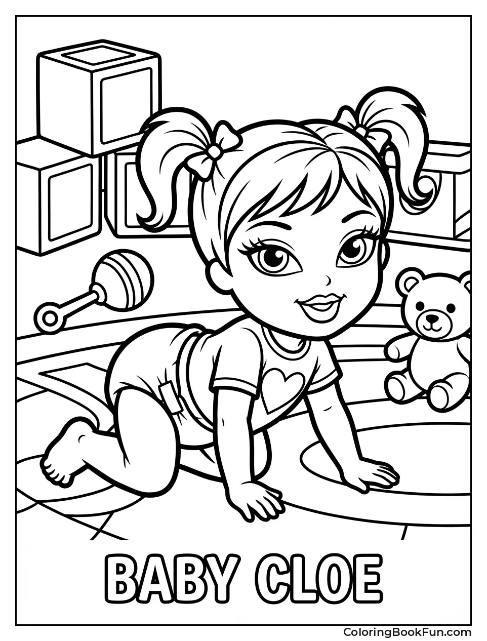 Baby Cloe Crawls Playfully