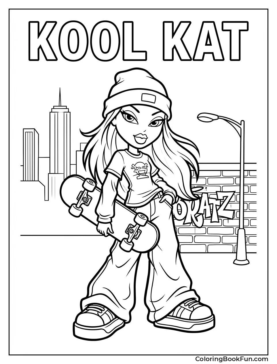 Jade Poses with Skateboard