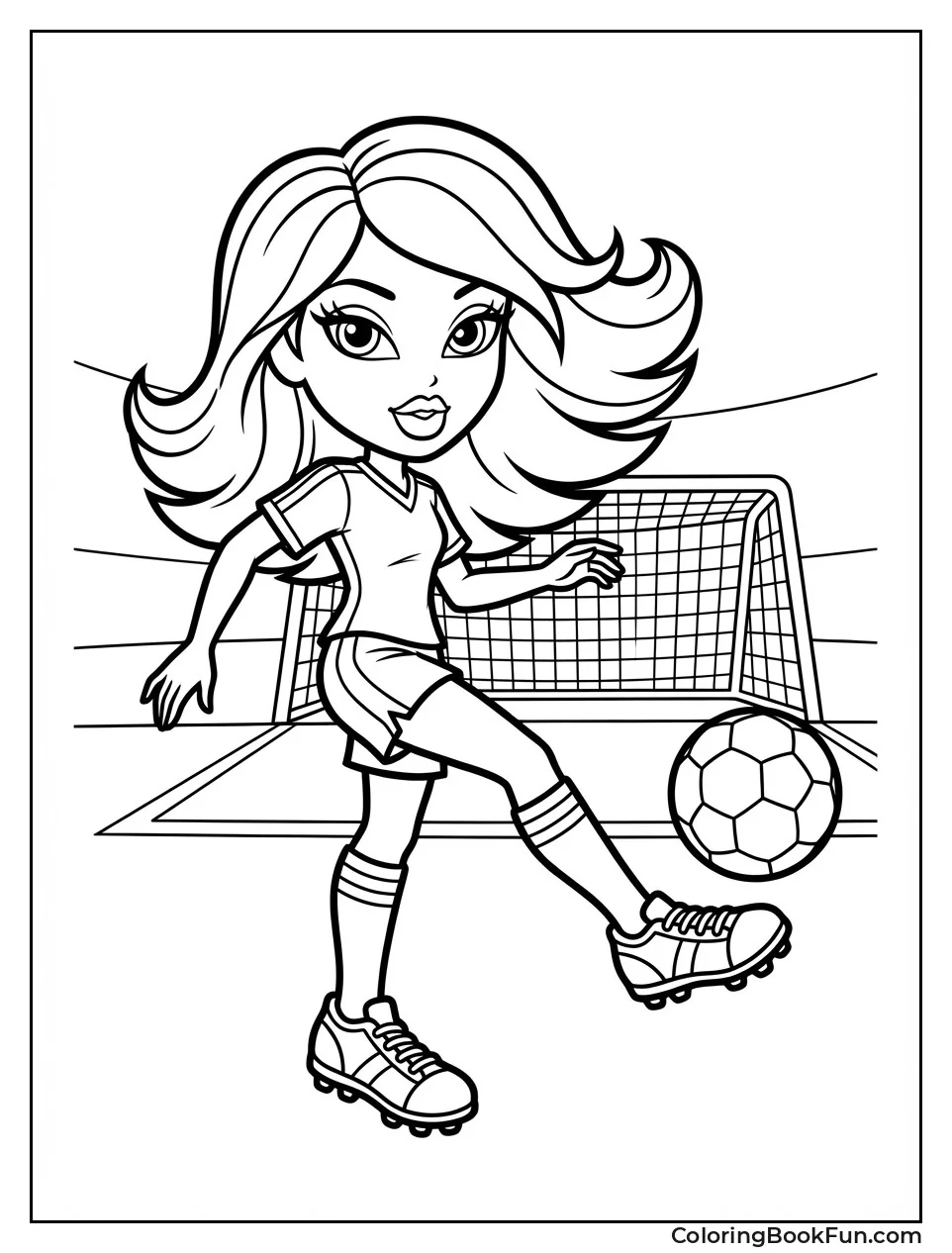Sasha Kicks Soccer Ball