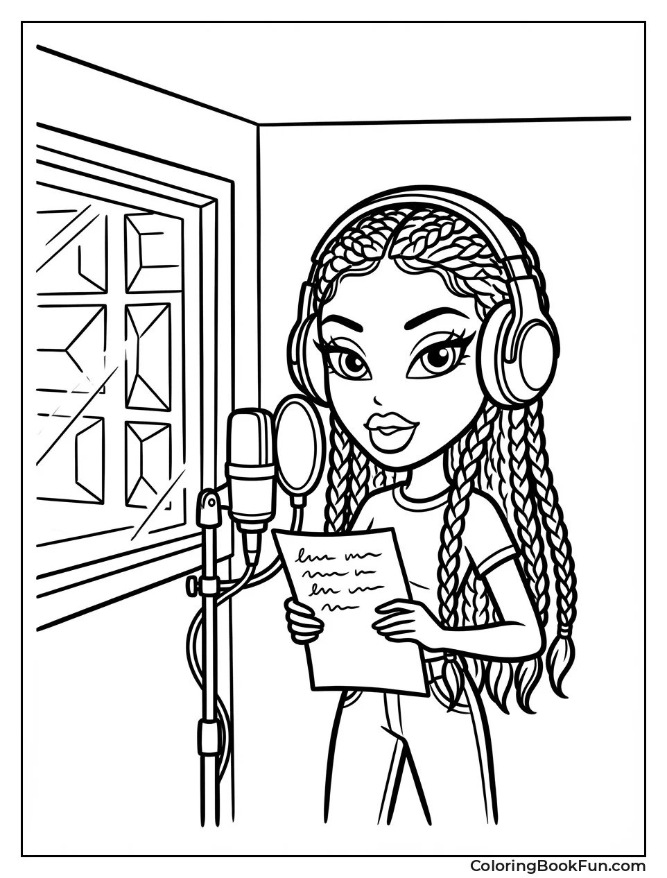 Sasha Sings in Booth