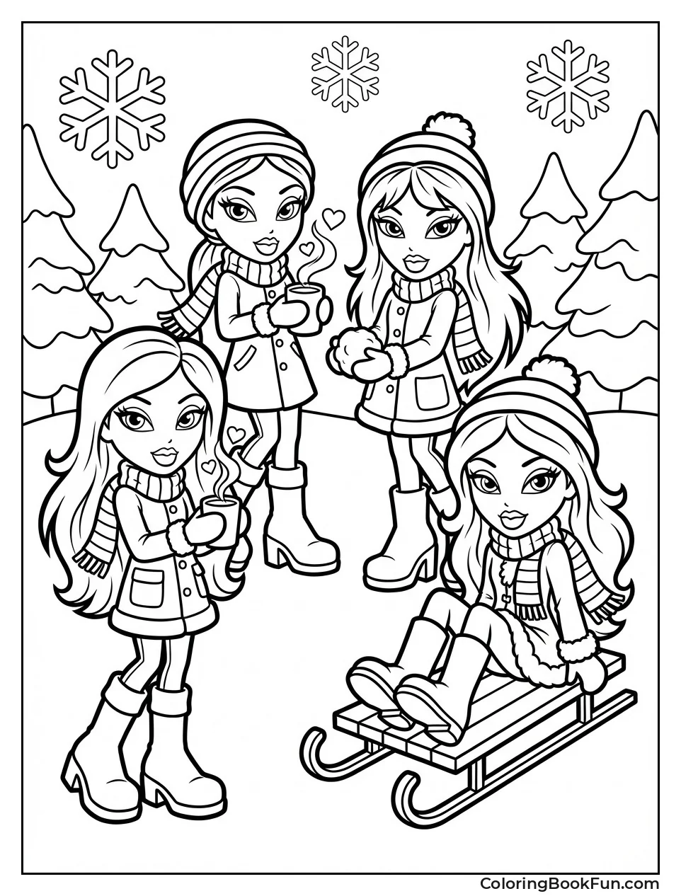 Bratz Play in Snow