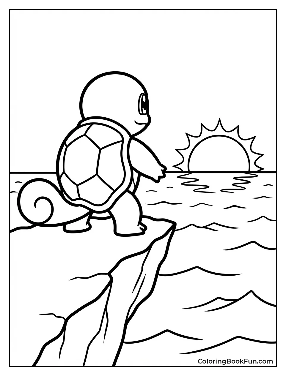 Brave Squirtle on Cliff