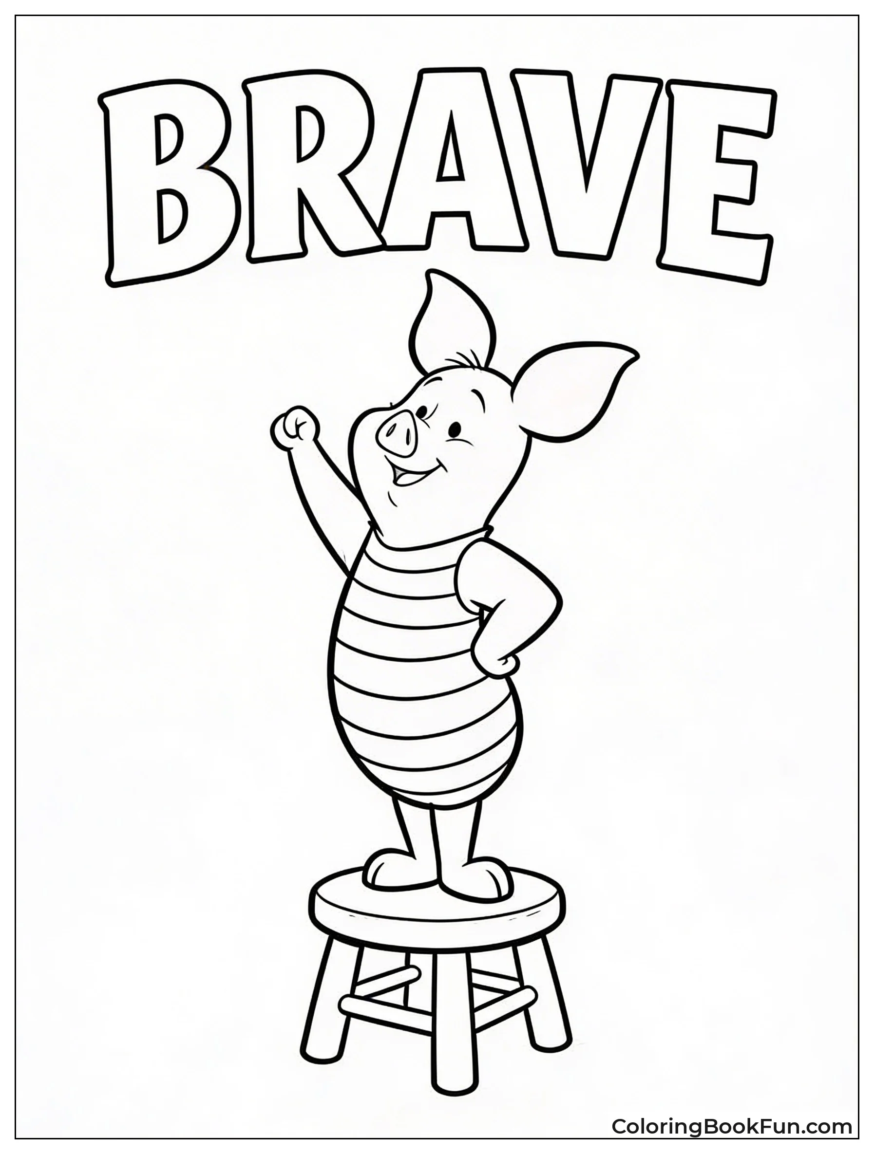 Brave Piglet Stands Tall