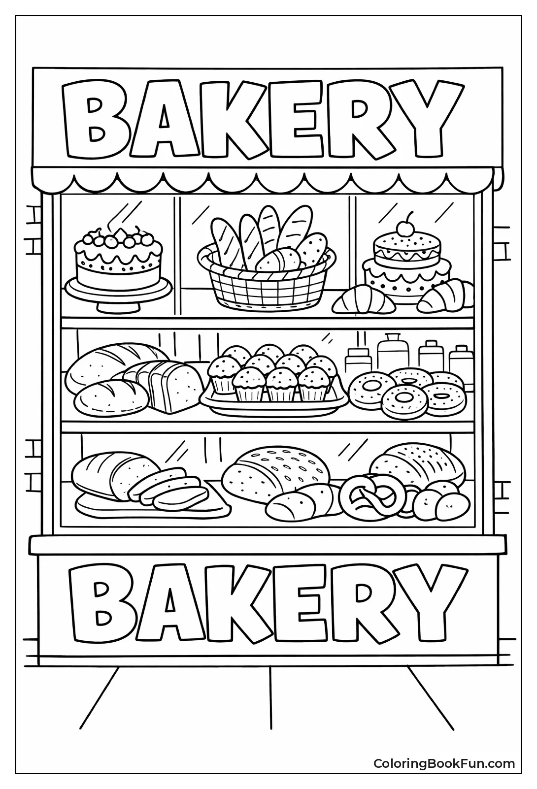 Bakery Window Bread Display