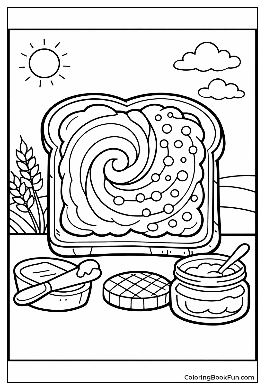 Swirly Butter Jam Toast