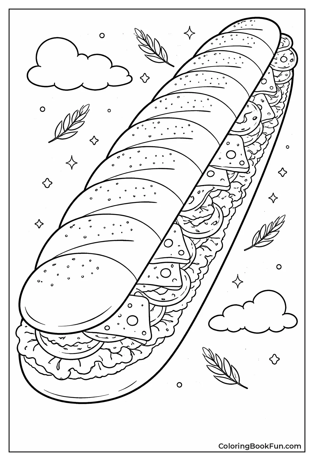 Long Loaded Sub Sandwich