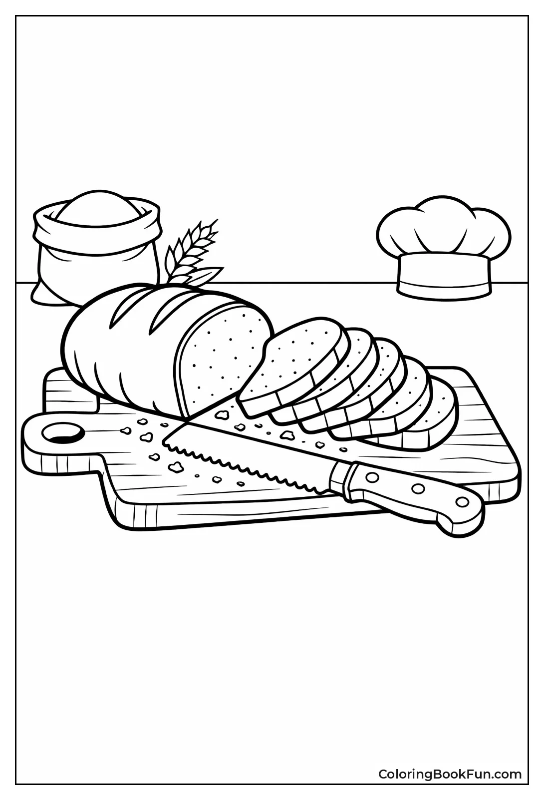 Knife Slices Crumbly Loaf