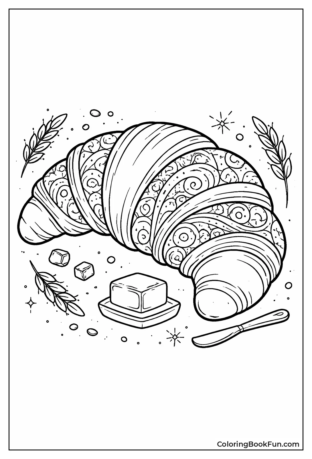 Patterned Flaky Croissant