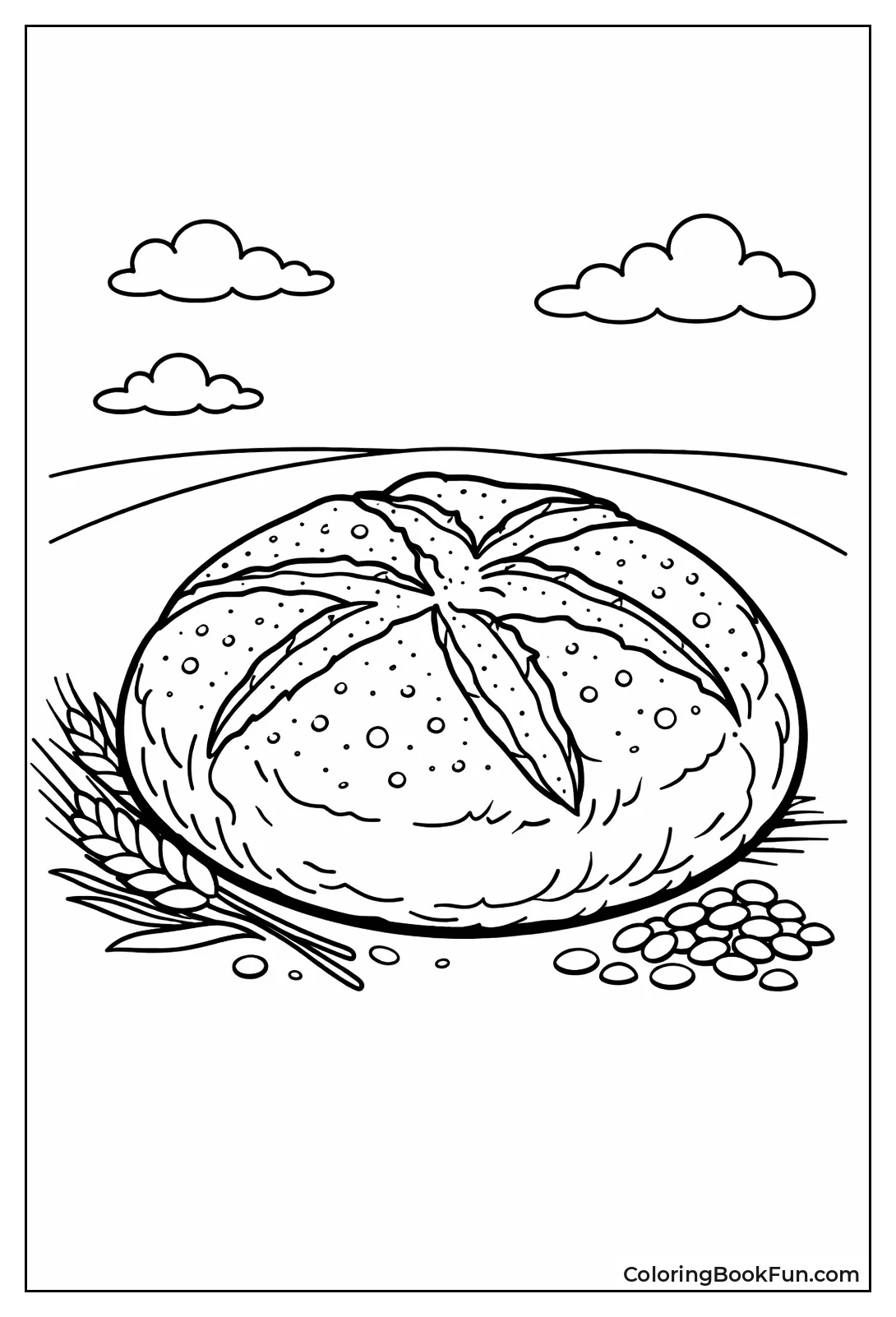 Rustic Scored Sourdough Loaf