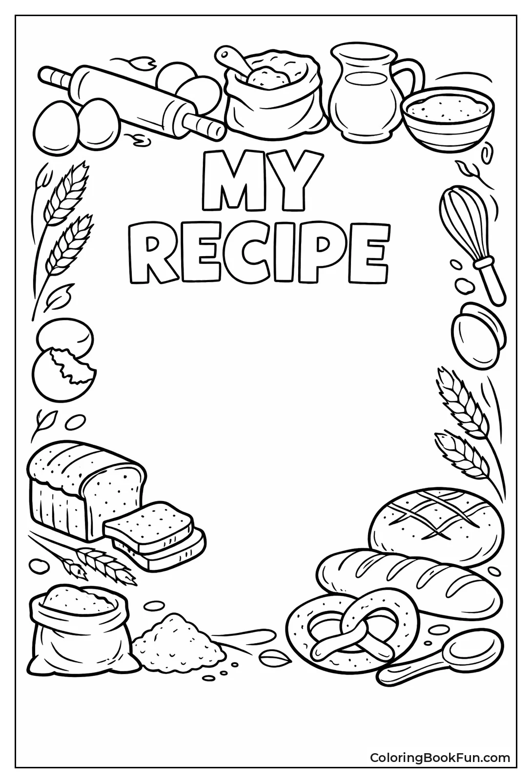 Ingredients Frame Recipe Card