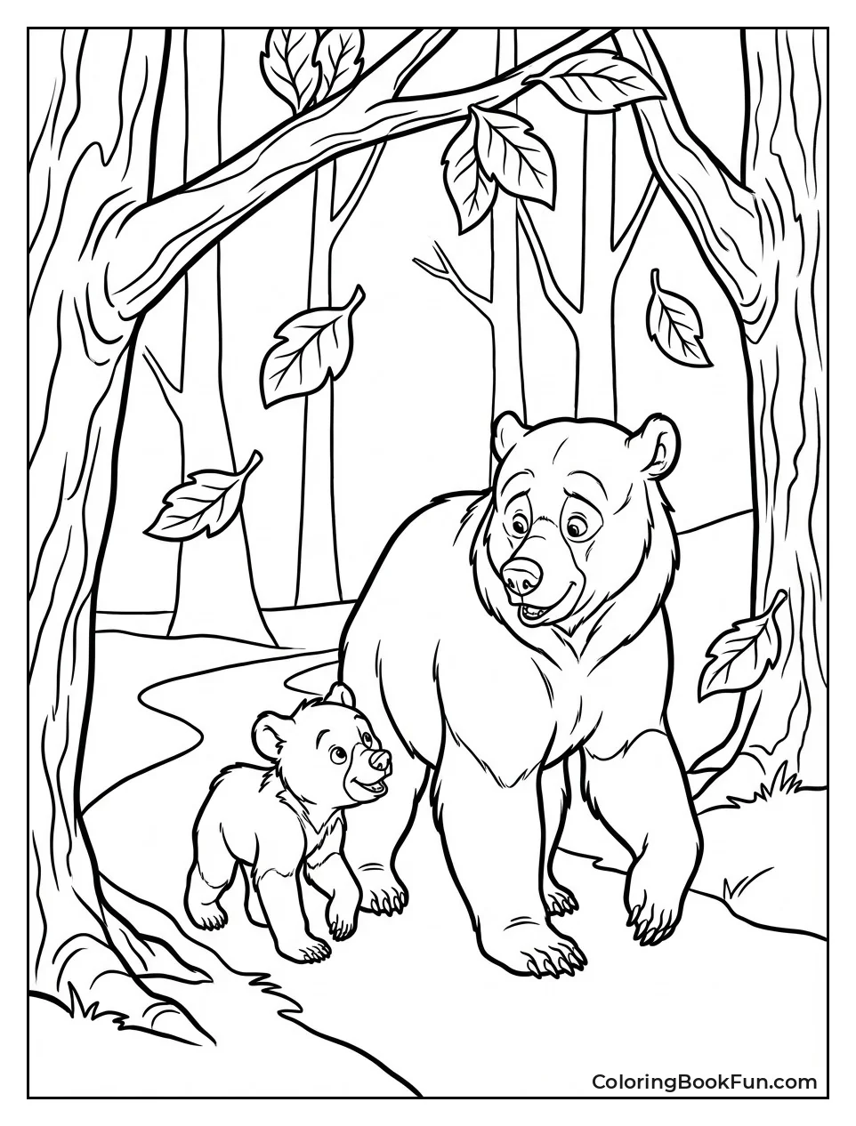 Walking in Autumn Leaf Forest