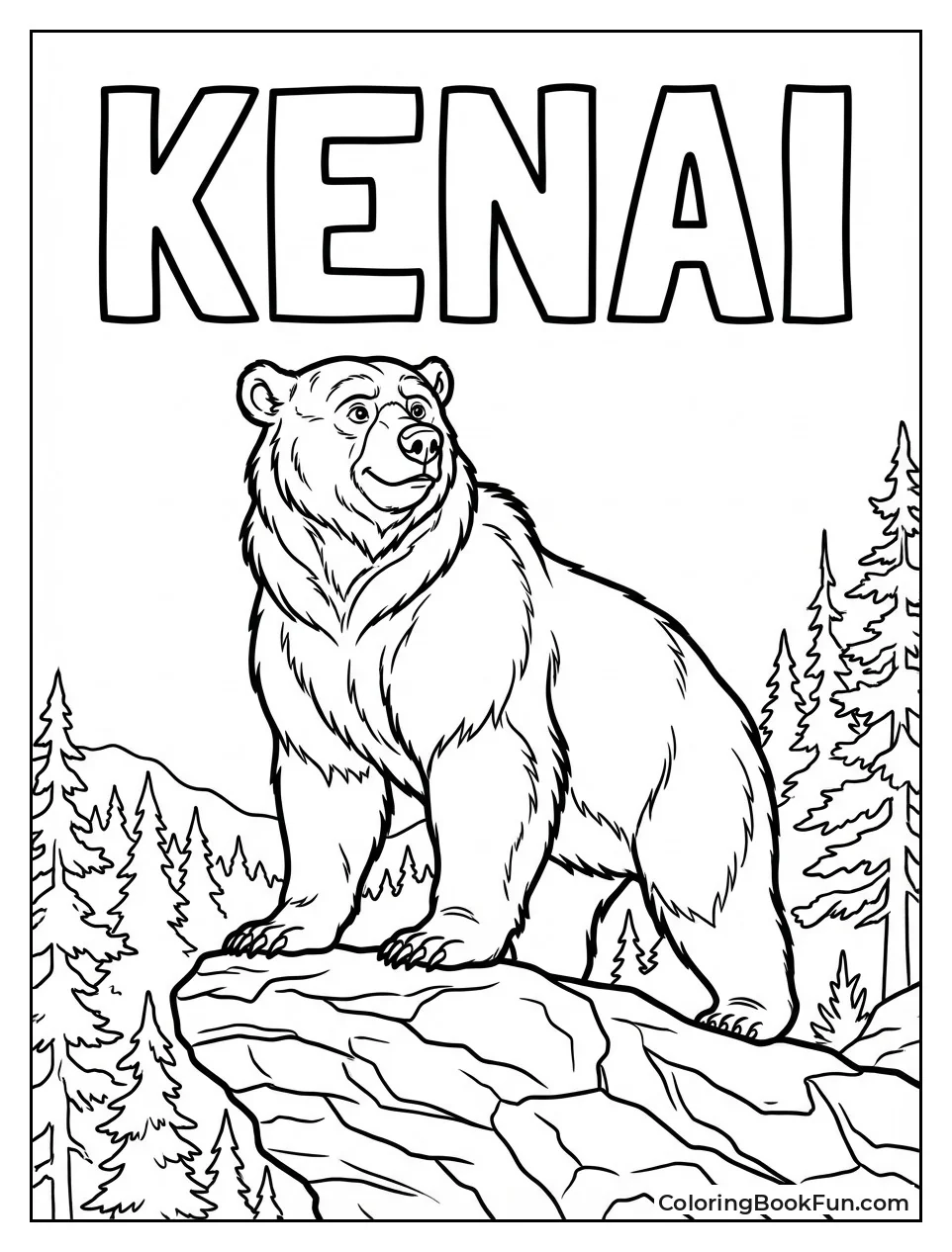 Proud Bear Kenai on Rock