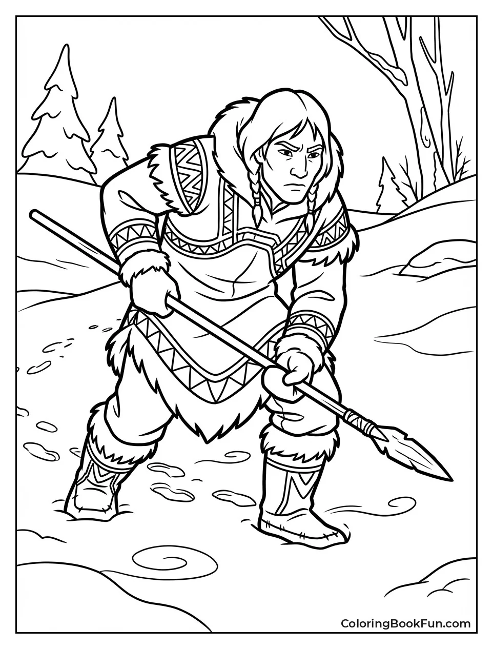 Denahi Hunts in Snowy Forest