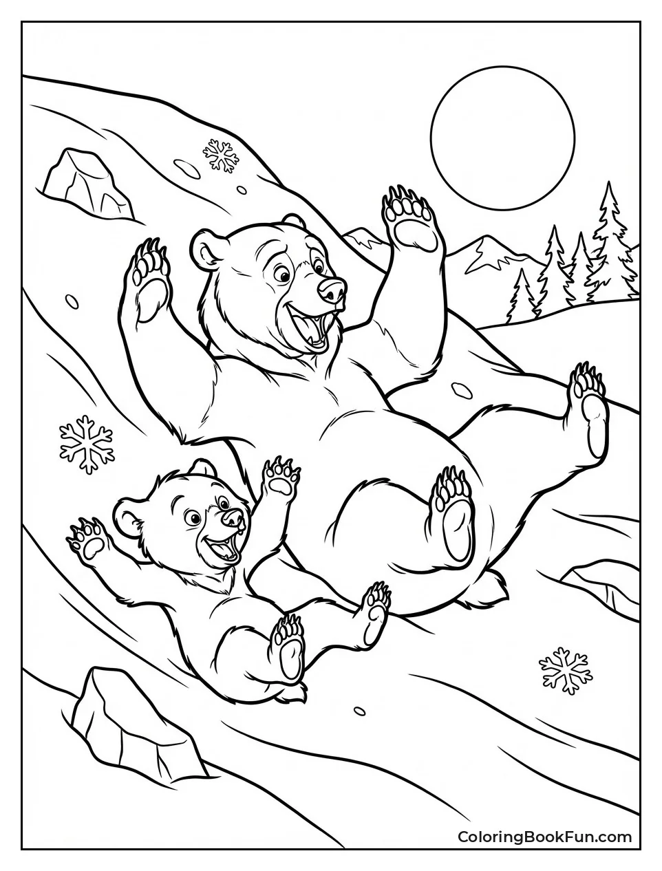 Sliding Fast down Snowy Glacier