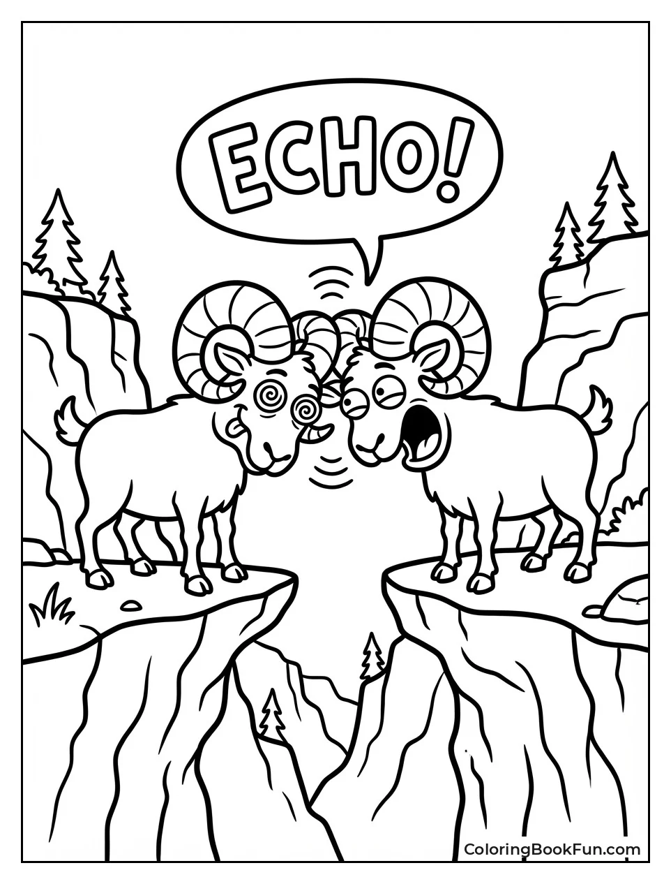 Rams Yell at Canyon Echo