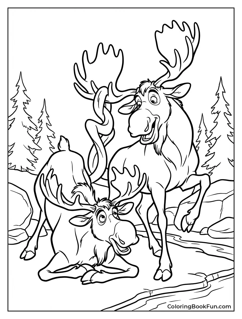 Moose Brothers Tangle Antlers Funny