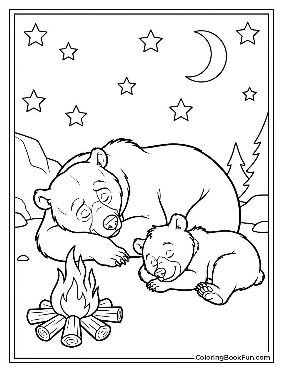 Brothers Sleep by Campfire Stars