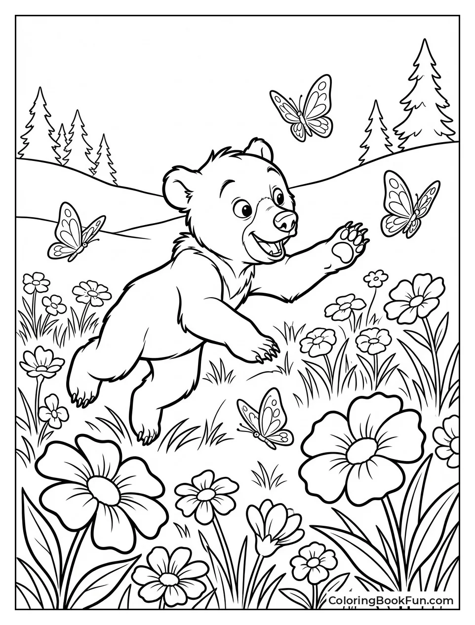 Koda Chases Meadow Butterflies