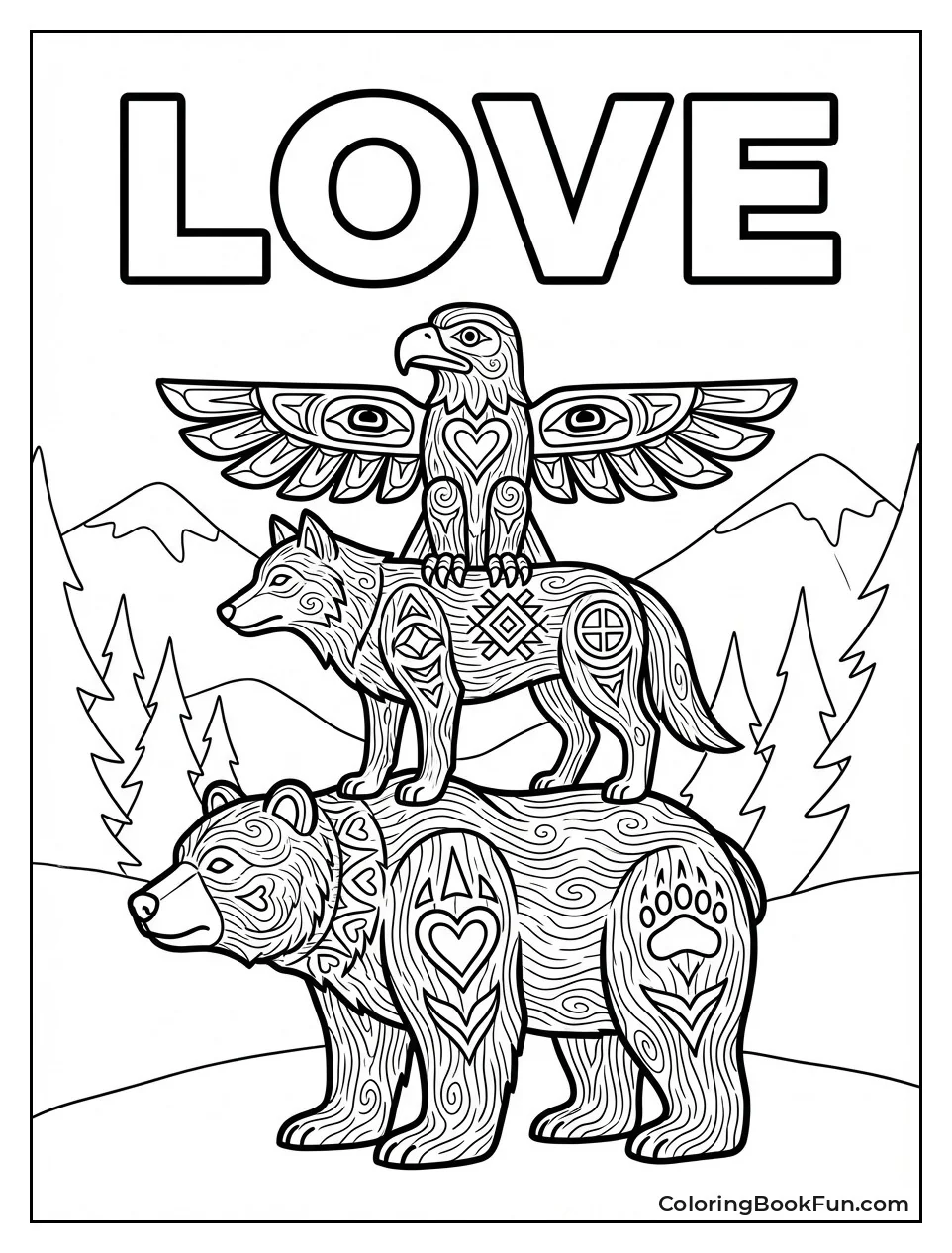 Love Bear Wisdom Wolf Guidance Eagle