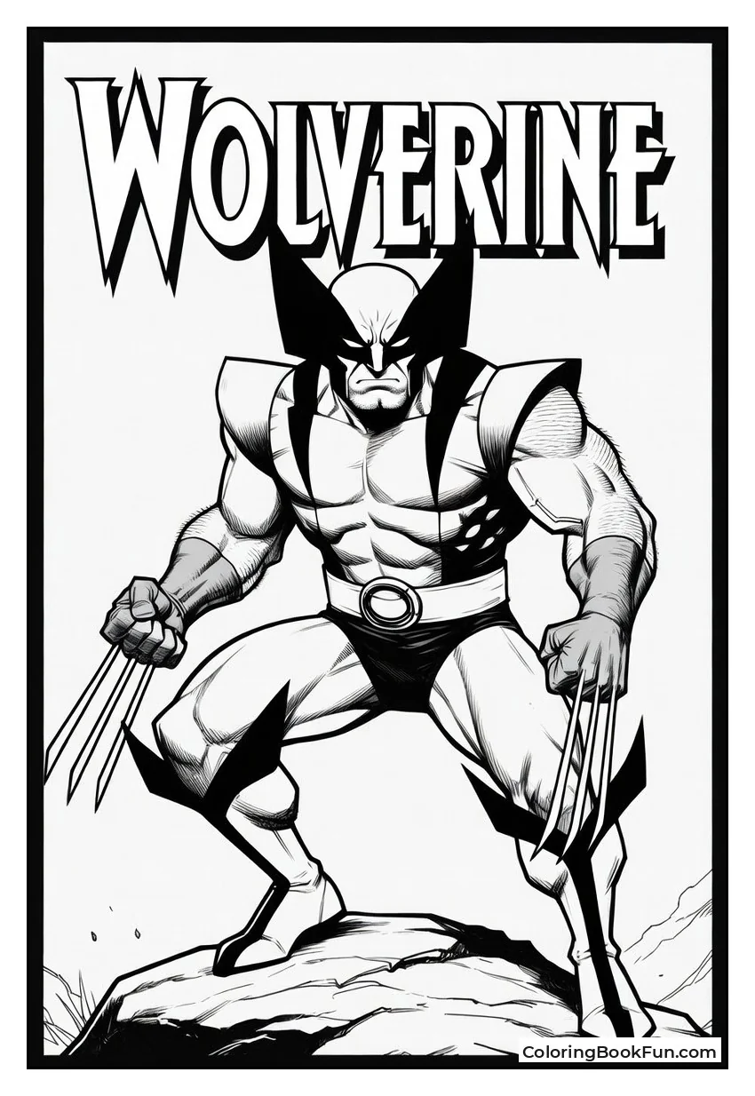 Wolverine Crouches in Brown Suit