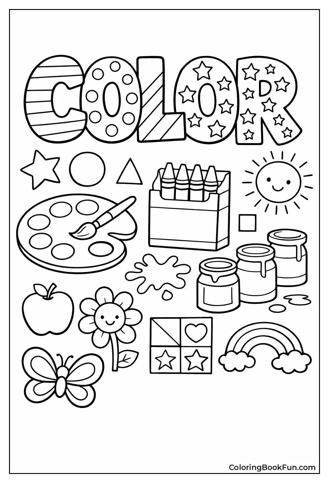 Bubble Letters Spelling Color