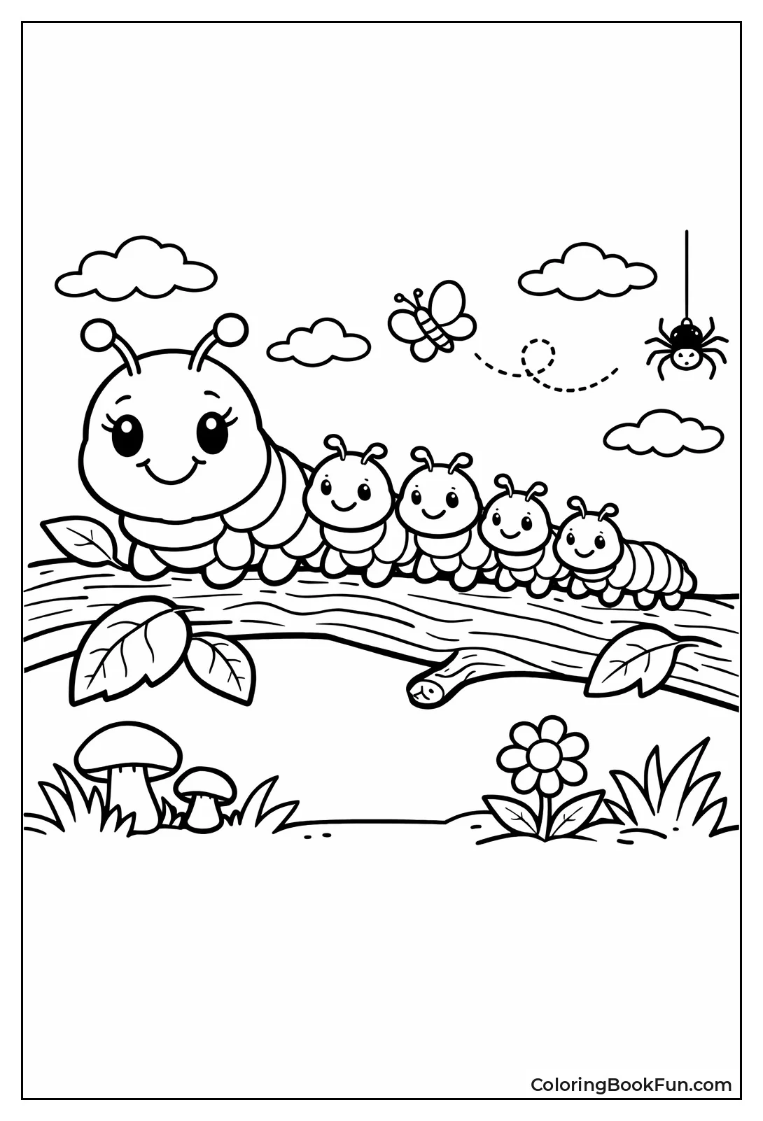 Caterpillars Crawling Together