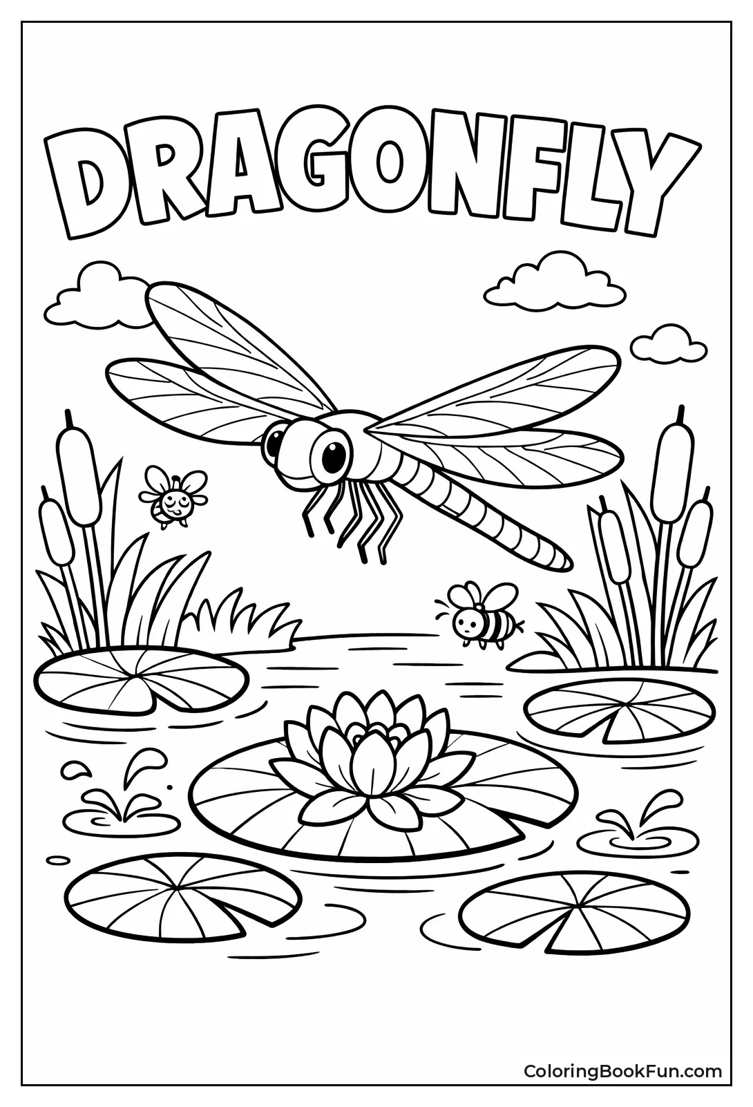 Dragonfly over Pond