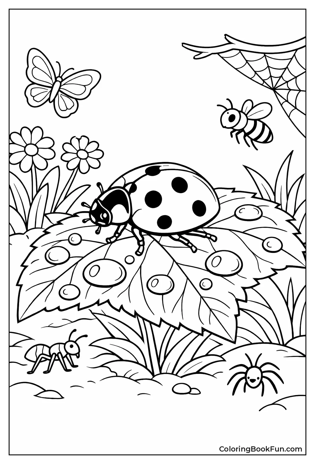 Ladybug Perched on Leaf