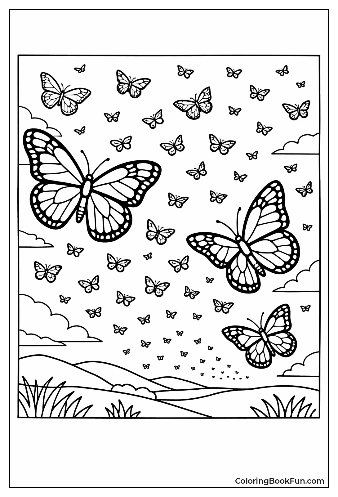 Monarch Butterflies Migrating