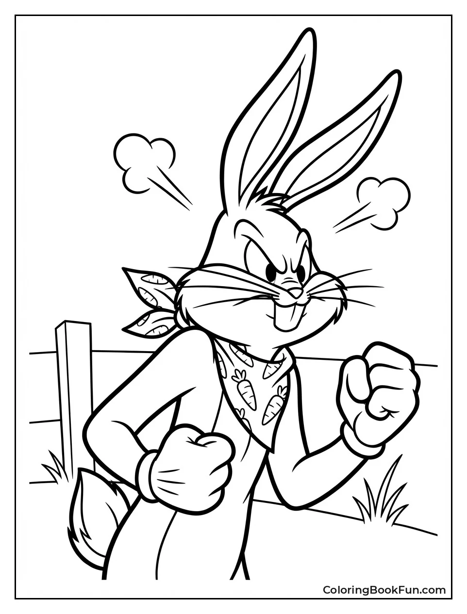 Angry Bugs Bunny Clenches Fists