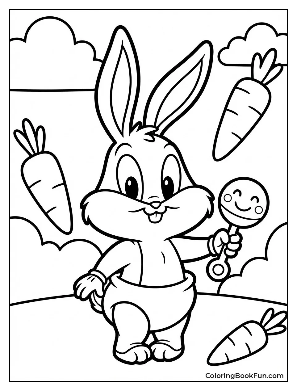 Baby Bugs Holds Rattle