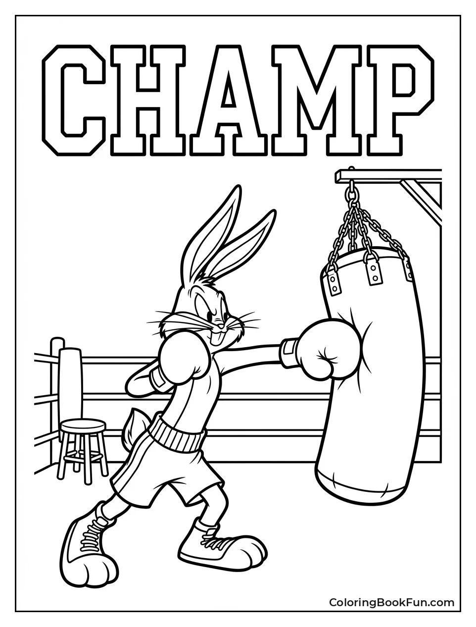 Bugs Bunny Boxing with Gloves