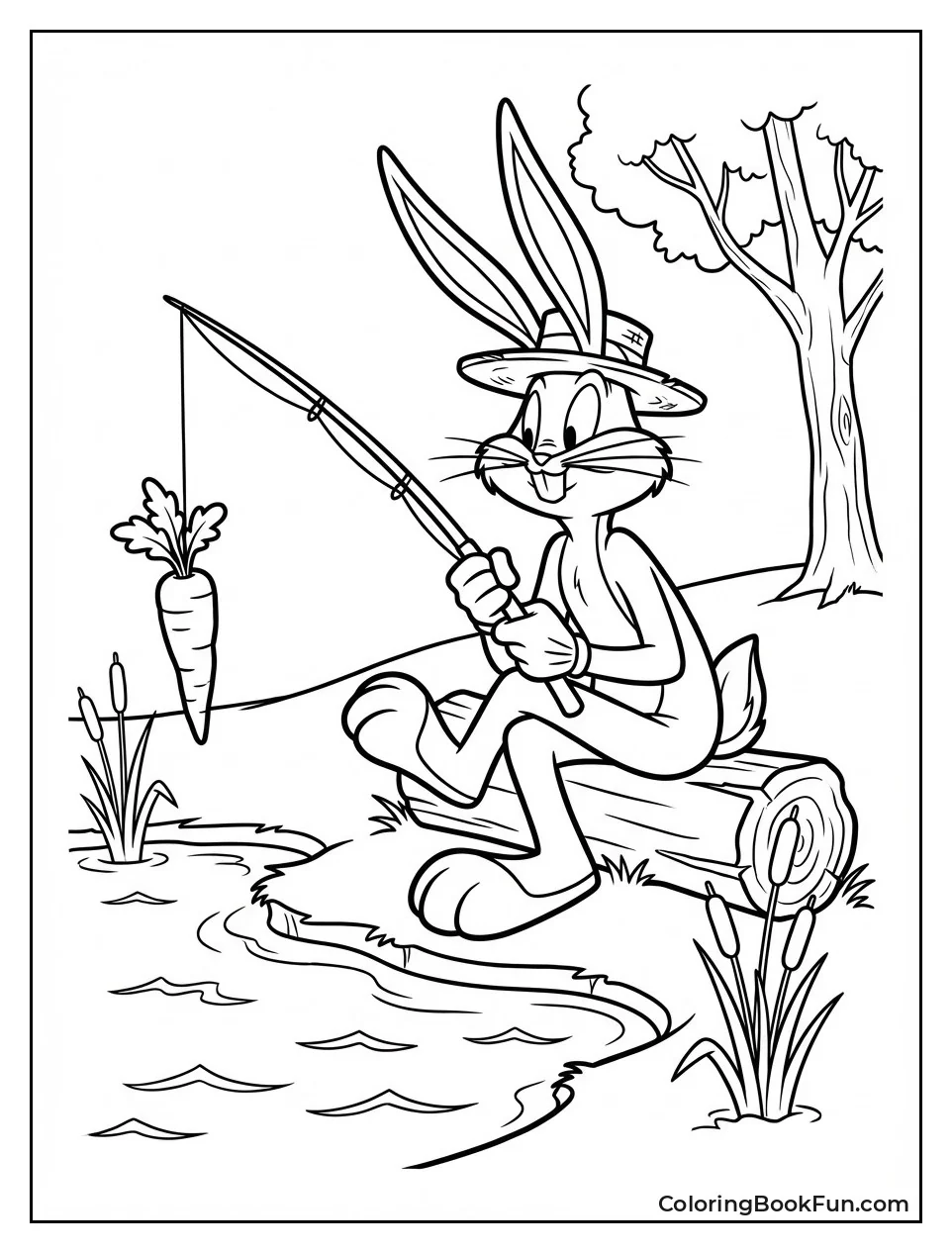 Bugs Bunny Fishes with Carrot