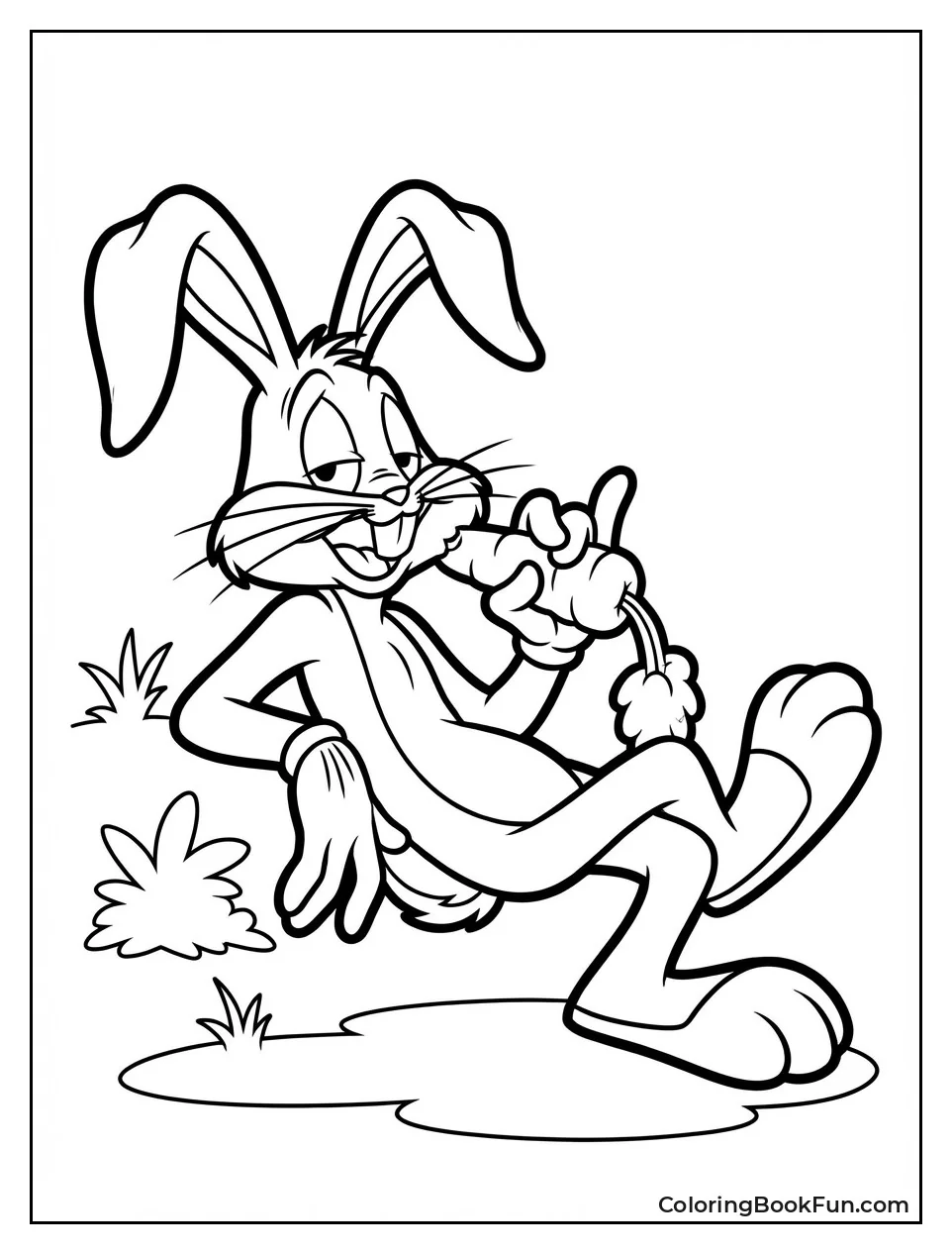 Bugs Bunny Munching Big Carrot